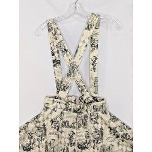 Hot Topic Alice Adventures In Wonderland  Black & Beige Lace Trim Skirt